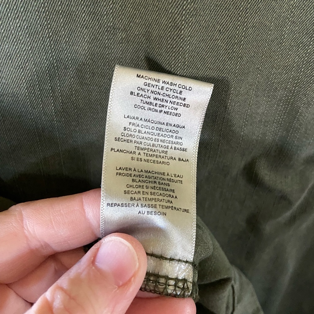 Olive Button Down Women's Shirt - Picture 10 of 10